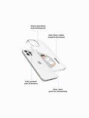 Double Trouble Couple Name Printed Clear Silicone Cover