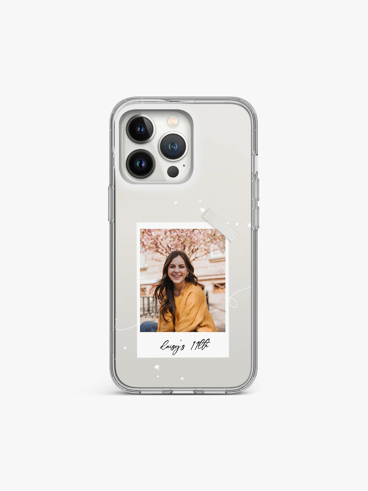 Special day Polaroid  Name Printed Clear Silicone Cover