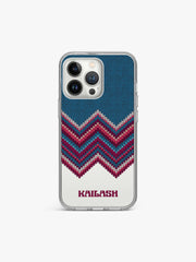 Bubblegum Chevron Name Printed Clear Silicone Cover