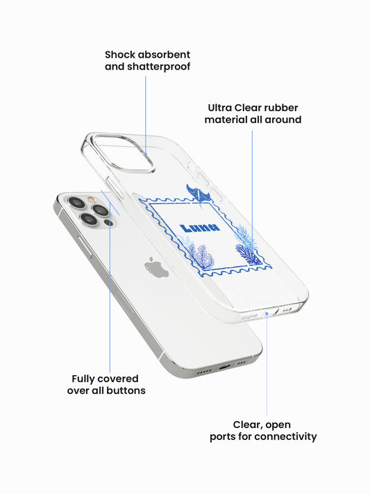 Marine Blupalette Name Printed Clear Silicone Cover