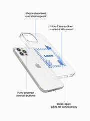 Marine Blupalette Name Printed Clear Silicone Cover