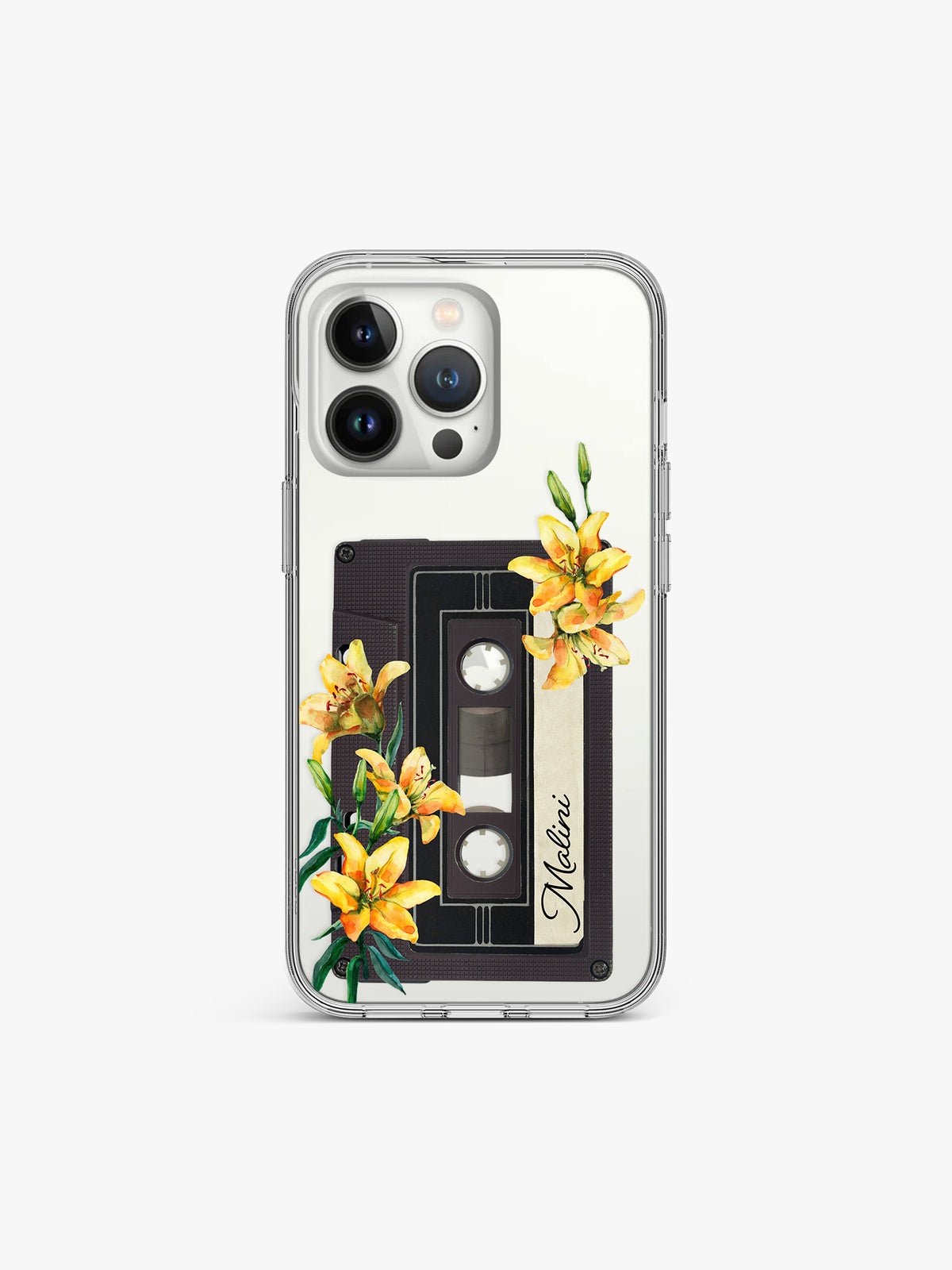 Champa Bloomtape Name Printed Clear Silicone Cover
