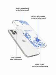 Aquatic Blupalette Name Printed Clear Silicone Cover