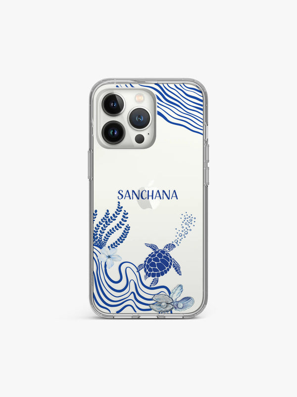 Aquatic Blupalette Name Printed Clear Silicone Cover