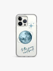 To the moon Space Printed Clear Silicone Cover