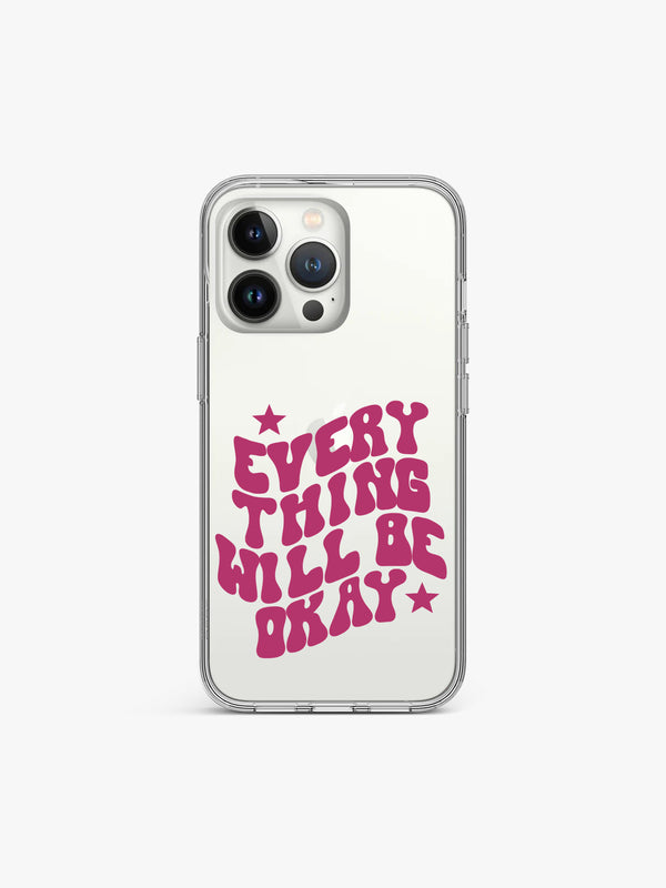 Everything Okay Quote Silicone Case Cover