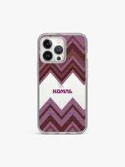 Cardigan Chevron Name Printed Clear Silicone Cover