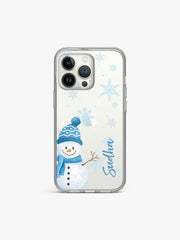 Snowy Blupalette Name Printed Clear Silicone Cover