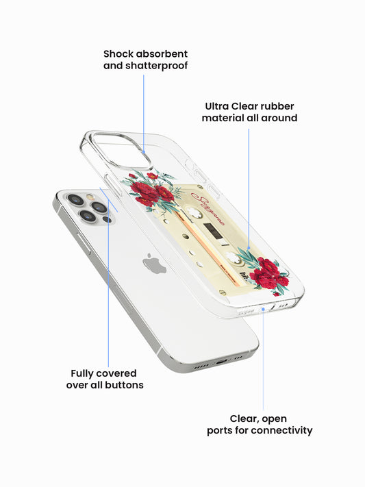 Zinna Bloomtape Name Printed Clear Silicone Cover