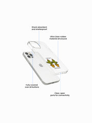 Cute Cactus Couple Name Printed Clear Silicone Cover