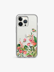 Butterfly Tropical Printed Clear Silicone Cover