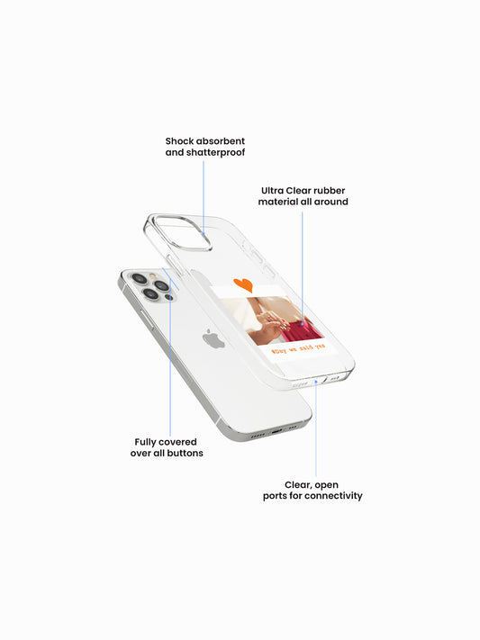 Soulmate Couple Name Printed Clear Silicone Cover