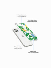 Parrot Tropical Printed Clear Silicone Cover