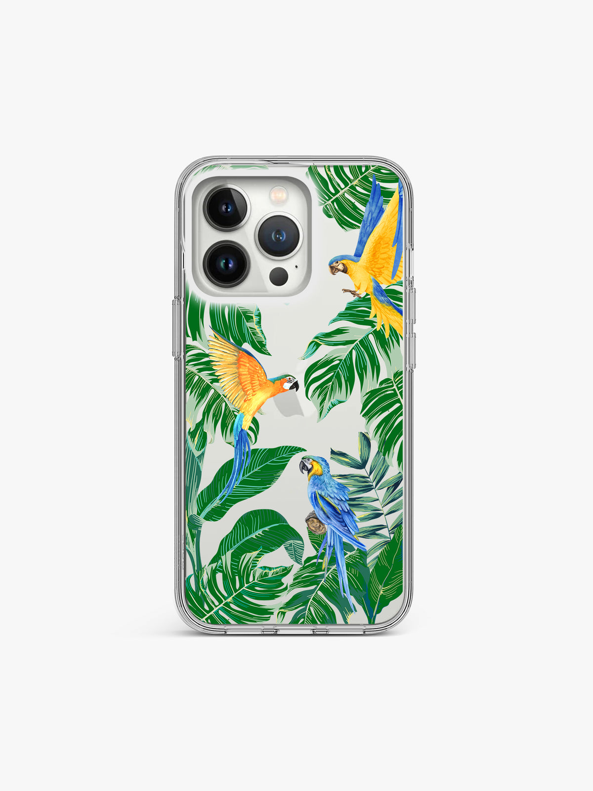 Parrot Tropical Printed Clear Silicone Cover