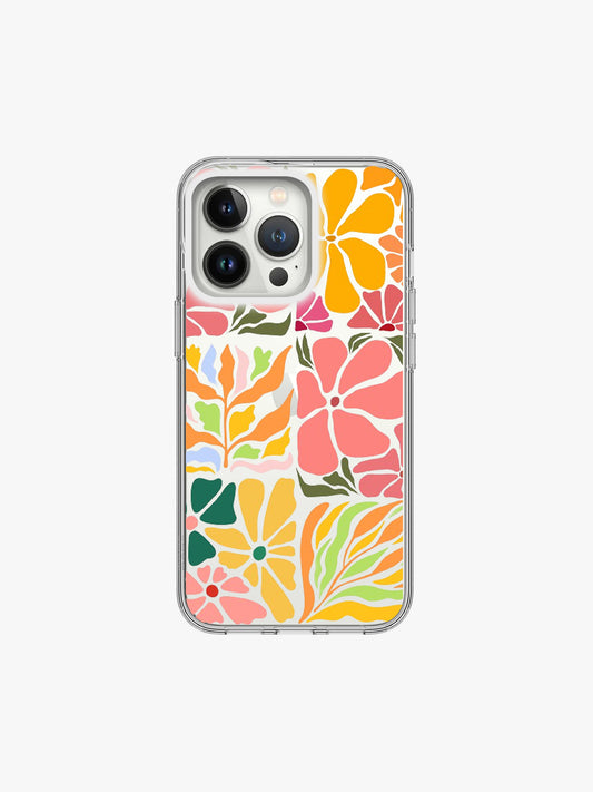 Abstarct Peach Floret Silicone Case Cover