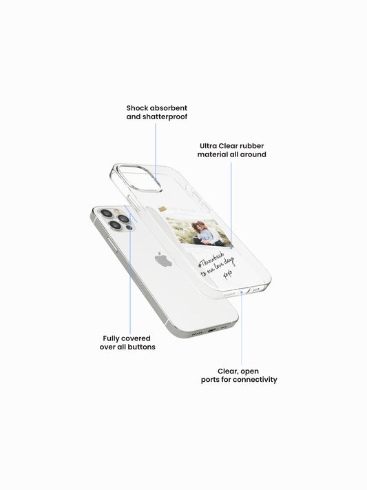 Love XOXO Couple Name Printed Clear Silicone Cover