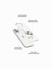 Love XOXO Couple Name Printed Clear Silicone Cover