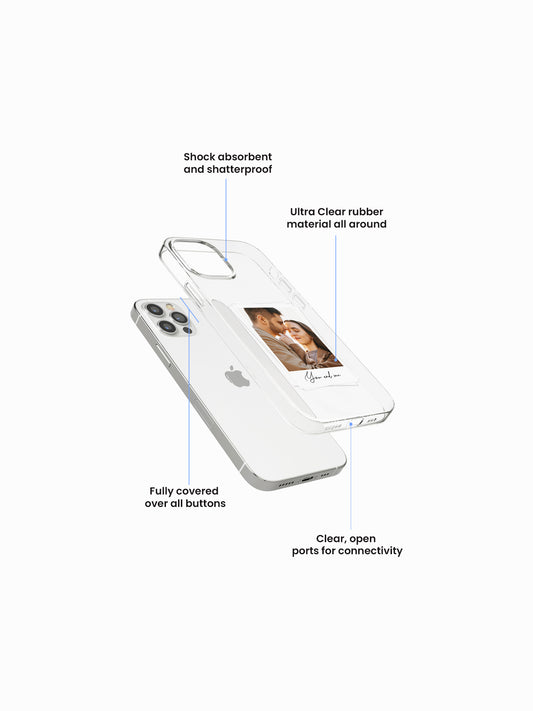 Forever love Polaroid Custom Printed Clear Silicone Cover