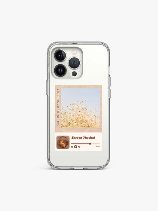Acoustic Album Name Printed Clear Silicone Cover