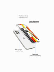 Audio Cassette Music Name Printed Clear Silicone Cover