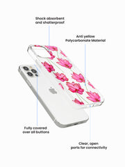 Abstract Nelumbo Anti-Yellow Clear Case