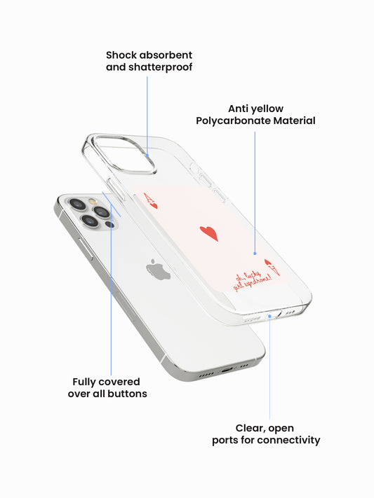 Ace card Retro Anti-Yellow Clear Case