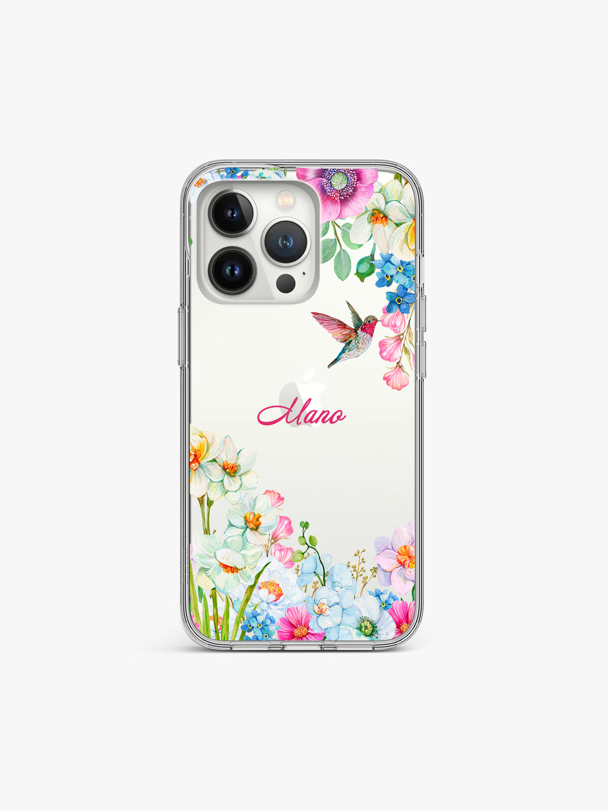 Azalea Garland Name Printed Clear Silicone Cover