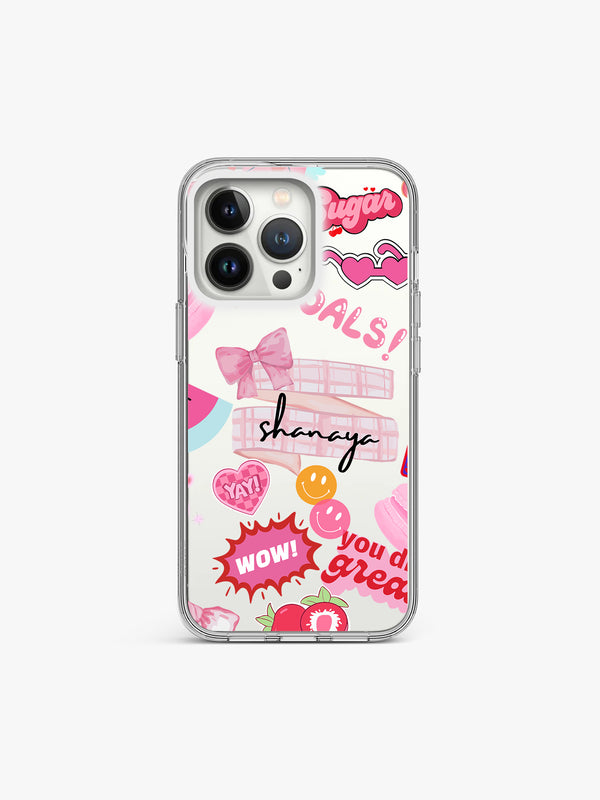 Berry girl Sticker Printed Clear Silicone Cover