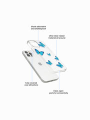 Blue Butterfly Y2K Silicone Case Cover
