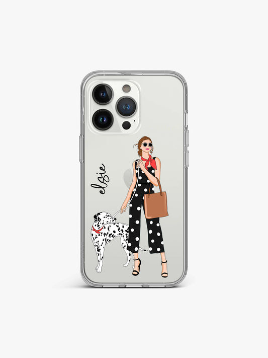 Pet love Girl Name Printed Clear Silicone Cover
