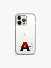 Initial gradient Name Printed Clear Silicone Cover