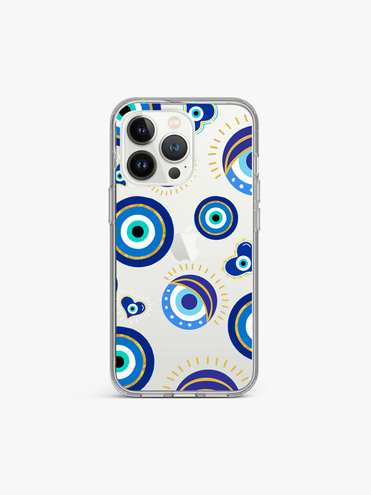 Golden Evil's Eye Silicone Case Cover