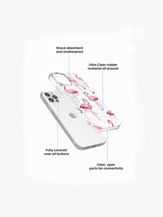 Flamingo Pattern Safari Silicone Case Cover