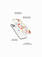 Fruity foodie Sticker Printed Clear Silicone Cover