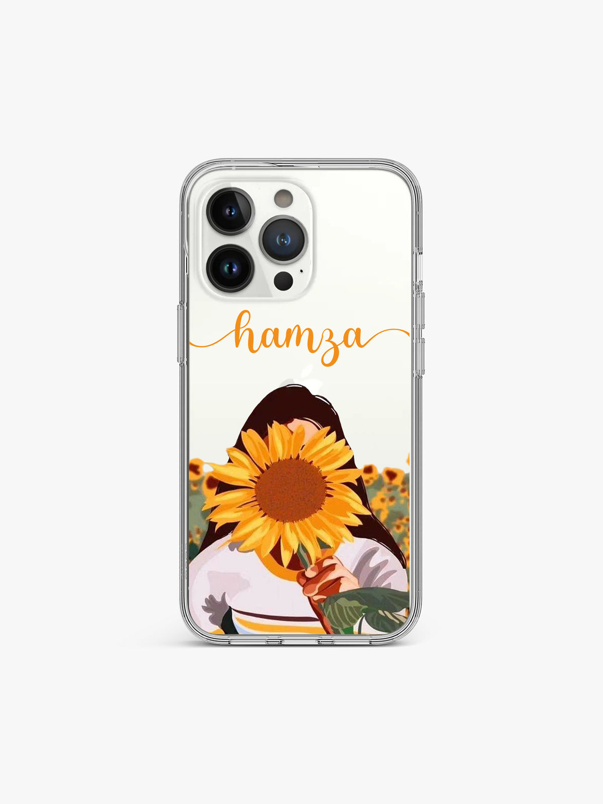 Helianthus Girl Name Printed Clear Silicone Cover