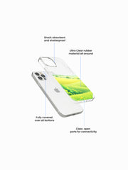 Greenteau Nature inspired Printed Clear Silicone Cover