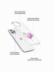 Heart Cloud Name Printed Clear Silicone Cover
