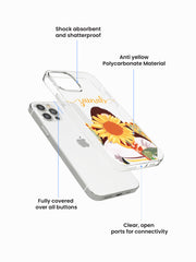 Helianthus Girl Name Printed Anti-Yellow Clear Case