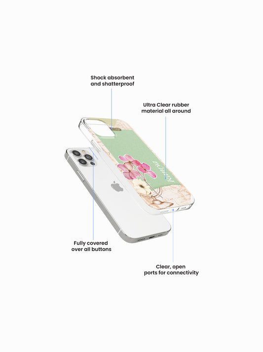 Jade Oshibana Name Printed Clear Silicone Cover
