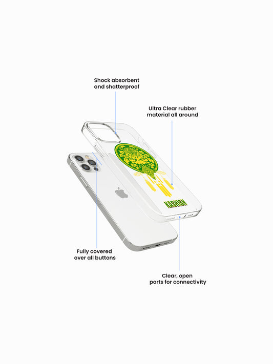 Folk Good Luck Name Printed Clear Silicone Cover
