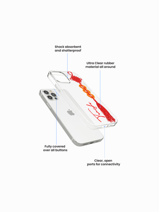 Feng Shui Good Luck Name Printed Clear Silicone Cover