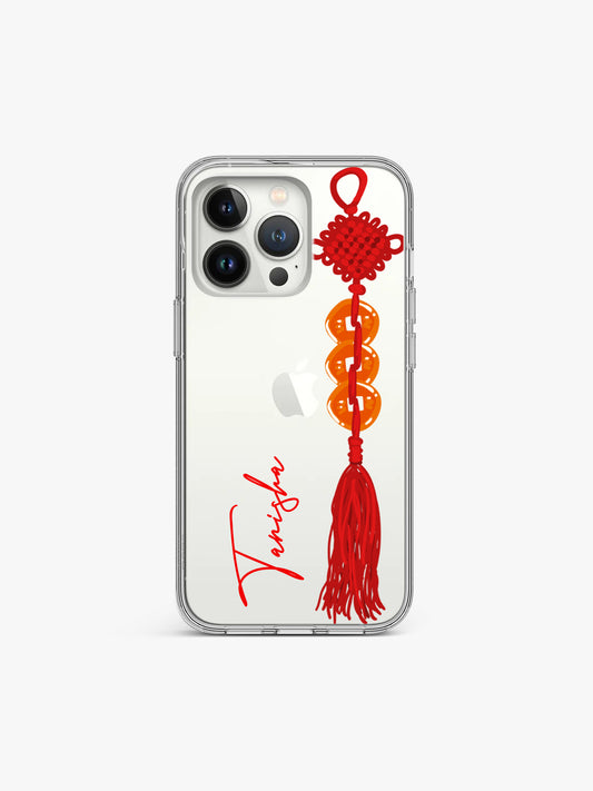 Feng Shui Good Luck Name Printed Clear Silicone Cover