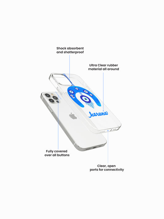Horseshoe Good Luck Name Printed Clear Silicone Cover