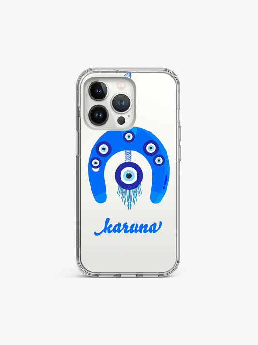 Horseshoe Good Luck Name Printed Clear Silicone Cover