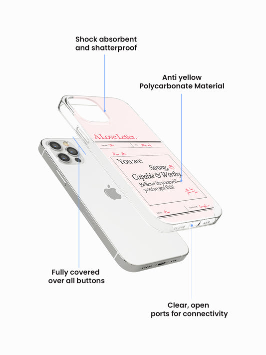 Love letter Retro Anti-Yellow Clear Case