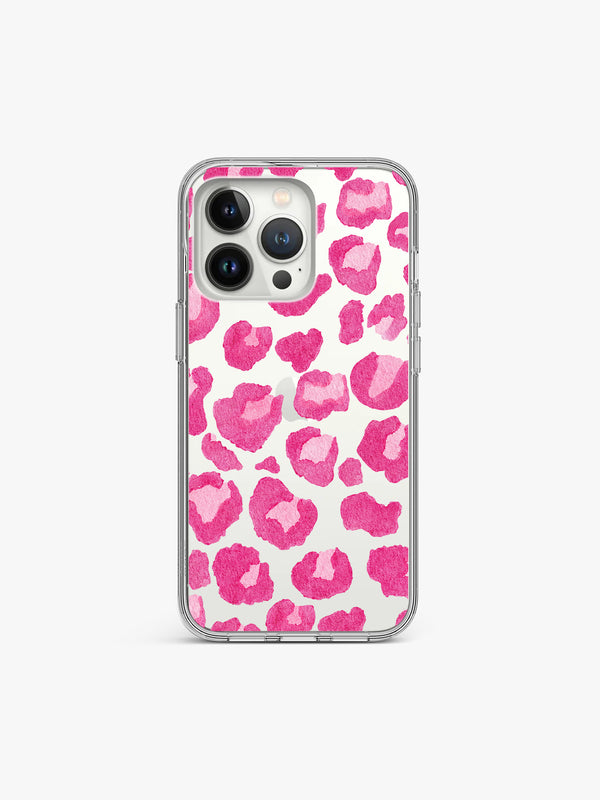 Cheetal Pinky Printed Clear Silicone Cover