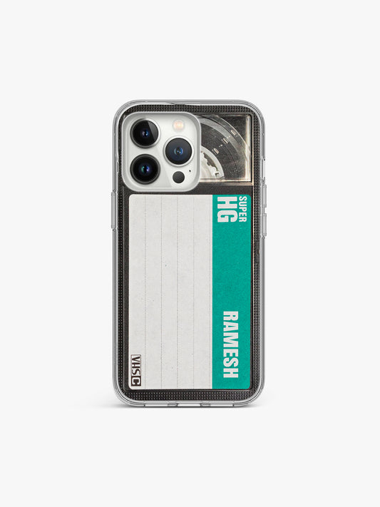 Retro Cassette Music Name Printed Clear Silicone Cover