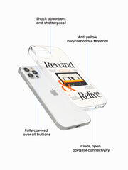 Rewind revive Retro Anti-Yellow Clear Case