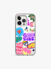 Self love Club Sticker Printed Clear Silicone Cover