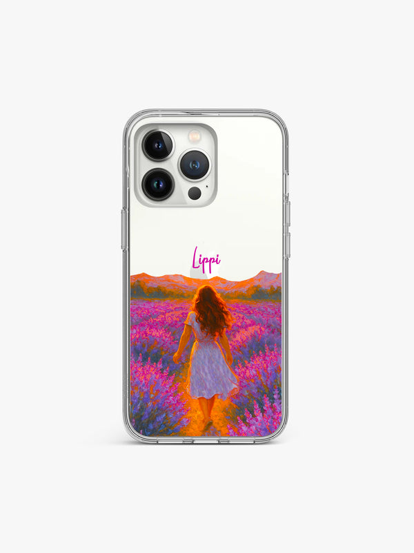Blush Soul Trail Name Printed Clear Silicone Cover